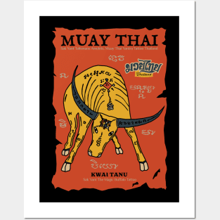 Muay Thai Sak Yant Buffalo Tattoo Posters and Art